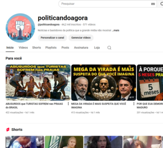 Canal Youtube Monetizado 43Mil Inscritos Politica