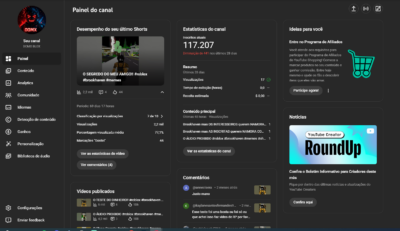 CANAL DE JOGO (117 MIL INSCRITOS + MONETIZAÇÃO)