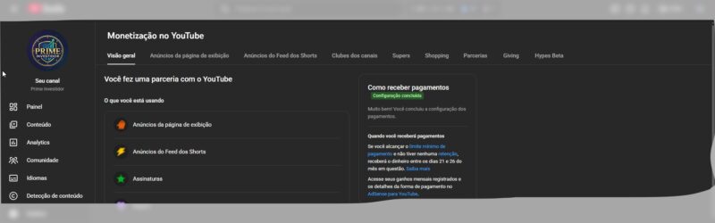 Canal YouTube 64K Inscritos | Monetizado | Nicho Finanças (Alto CPM) | Pronto para Escalar