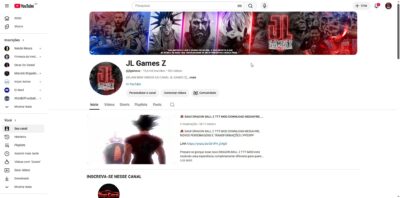 CANAL DO YOUTUBE 20K Inscritos De Games de DRAGON BALL E OUTRO GAMES| Pronto para Escalar